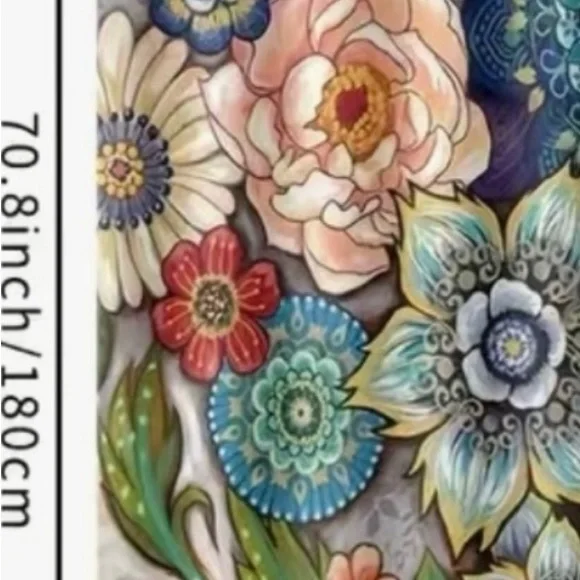 Floral Shower Curtain - Multicolor - Picture 2 of 3